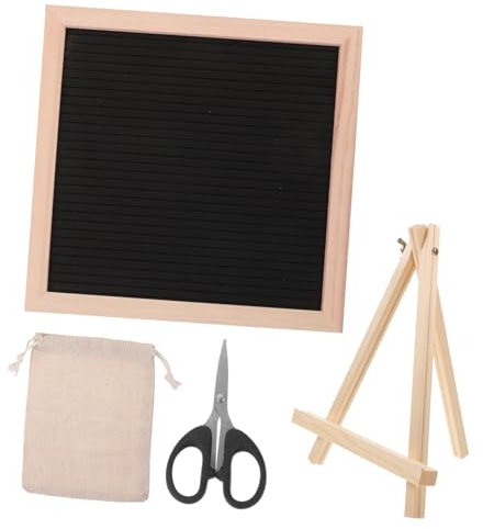HONMEET 1satz Quadratischem Filzbuchstaben-memo-board Mit Holzrahmen Und Diy Buchstaben Für Kreative Nachrichten Jedem