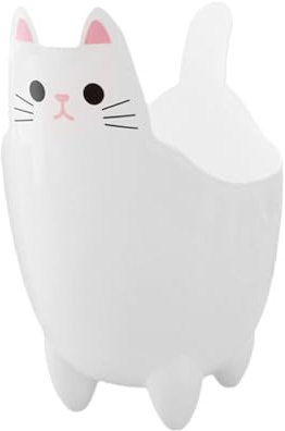 MAGICLULU Mini Cubo De Basura De Escritorio Para Gatos Papelera Kawaii Pequeña Y Ligera Contenedor Portátil Para Oficina Dormitorio Y Organización Infantil 9.84X6.29X6.29 in