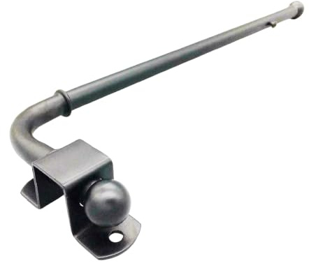 Extendable Curtain Rod Poles Ball Type Without Rings - Swinging Arm Drapery Rods for Insulation of Doors or Windows Made with Durable Brass Material (Black, 30CM - 50CM)