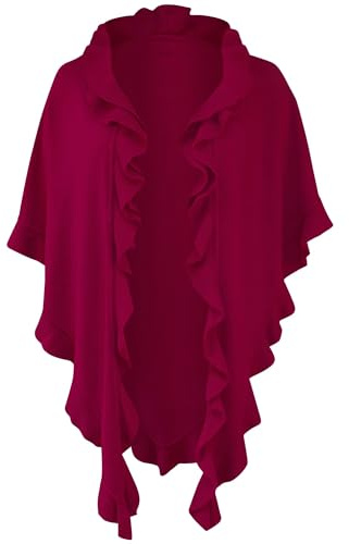 Poncho Cape Trachtentuch Écharpe Umhang Stola Étole Schultertuch Écharpe Trachten-Tuch Dames Poncho en tricot Tracht Poncho en tricot Poncho traditionnel en tricot Überwurf Volants Rüschen Écharpe