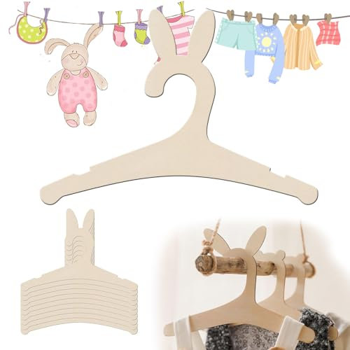 10 Stück Kleiderbügel Kinder, Kinder Kleiderbügel, Baby Kleiderbügel, Puppen Kleiderbügel, Kinderbügel, Kleiderbügel, Baby Kleiderbügel Aus Holz, Für Kleider, Kleider, Mäntel