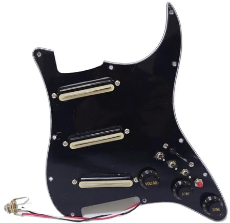 Standard Schlagbrett-Tonabnehmer Vorverdrahtetes Geladenes Schlagbrett Für Gitarre Mit Geteilter SSS-Split-Coil-Mini-Humbucker-Tonabnehmer Für ST-E-Gitarre