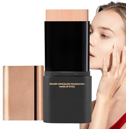 Stick Di Fondotinta Con Gomma Con Pennello, Stick Fondotinta a Doppia Estremità Impermeabile E Non Rimovibile, Fondotinta per Il Trucco Del Viso a Lunga Durata per Correttore Contouring E Highlighting