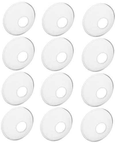 Warmhm Glass Wax Drip Holder Set 12pcs Fluted Candle Drip Catcher Candle Accessories Wax Catcher Ring Decorative Glass Protector