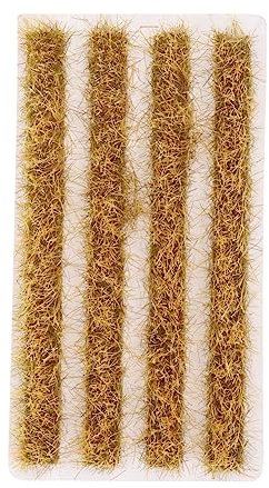 BEBEMOKO Modèles De Bandes d'herbe Statiques 1:87, Bandes De Gazon Artificiel en Plastique, Couleur Naturelle, pour Décoration De Table De Sable, Hobby Modélisme Ferroviaire Scénarios DIY