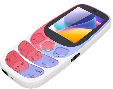 CCYLEZ Téléphone Mobile Senior, Prise en Charge du Téléphone Portable 2G Triple Sim, Gros Boutons, écran HD de 2,4 Pouces et 3000mAh, avec Lampe de Poche pour Les Utilisateurs âgés. (White)