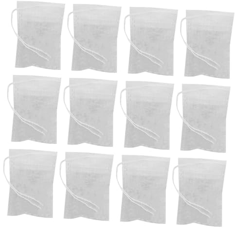 GALPADA Bustine Filtro per Tè in Nylon Usa e Getta Cordino, 100 Pezzi, Adatte per Tè Sfuso e Caffè, per Infusione e Sacchetti Profumati