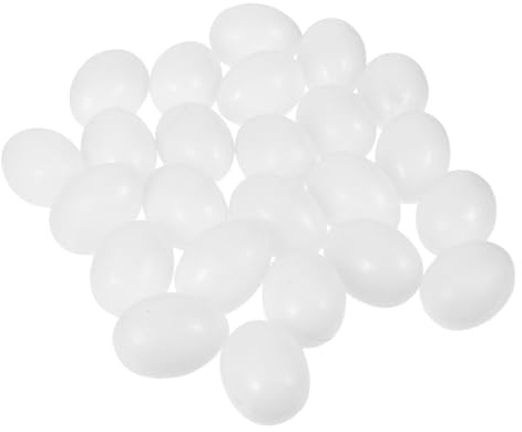 Abaodam 30Pcs Solid Plastic Pigeon Eggs for Bird Egg Control Non-toxic to Stop Laying Safe Replacement Simulation Tool for Pigeon Breeding Management