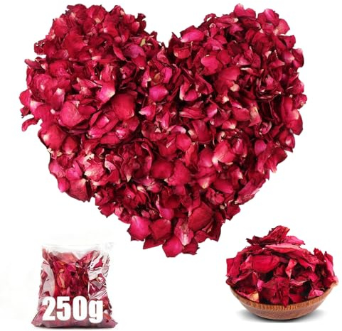 Biodegradable Confetti, 250g Wedding Confetti Biodegradable Dried Rose Petals Dried Rose Petals Flowers for Bath Wedding Confetti Party