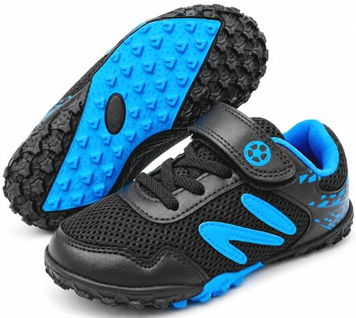 Misswell Boys Football Boots Shoes Kids Girls Astro Turf Trainers Soccer Athletics Sport Training Shoes Futsal ShoesTeenager Profession Competition Indoor Outdoor Sneakers for Unisex