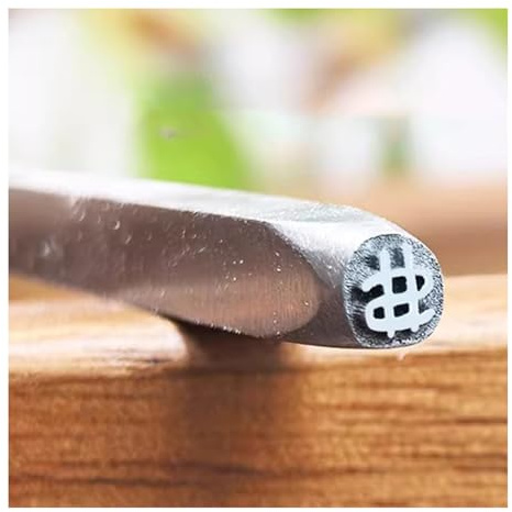 CYHTYM Schlagzahlen 3 mm individuelles Metall-Stanzset, 34 Muster, zur DIY-Herstellung von Armbändern, Halsketten, Leder und Holz(Pattern22)