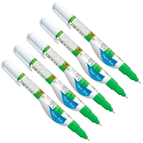 Lot de 5 paquets de papier correcteur à stylo 7 ml Emballage de 5 pièces