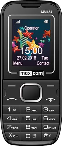 Maxcom Classic Mm134 Negro Móvil Senior Dual Sim 1,77 Cámara De Photos Ranura Microsd