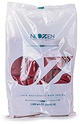 NEOZEN Cera DEPILATORIA Pastillas Baja Fusion Vino 1KG, Negro