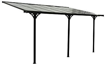 WESTMANN Terrassenüberdachung Bruce | 300x435x270 cm Schwarz | Aluminium Terrassendach inklusive Hardtop für Sonnenschutz
