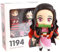 XOYZUU Q Version Demon-Slayer Figur Puppenset, Nendoroid Austauschbares Gesicht Bewegliche Figur PVC Anime Cartoon Spielfigur Modell Statue Figur Spielzeug Sammlerstücke Dekorationen Gi