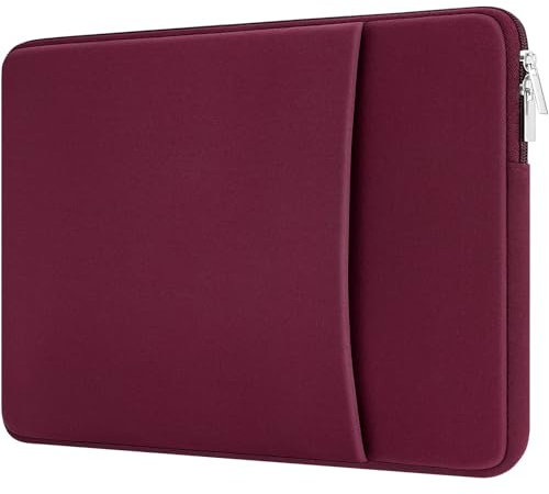 MicaYoung 11-11.6 Inch Laptop Sleeve Shockproof Case Padded Computer Protective Cover with Pocket Compatible with 11.6 inch MacBook HP Dell Samsung Chromebook Notebook, Red