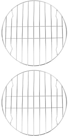 HEMOTON 2 Pièces Plancha en Acier Inoxydable Support De Brochette De Barbecue Grille De Côtes De Boeuf Grille De Barbecue en Acier Inoxydable Gâteau Antiadhésif Support De Poulet 28c
