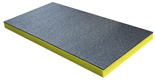 Shadow Foam Feuille moyenne – 1000 mm x 500 mm | Découpe et décollage de la mousse pour l'organisation de boîtes à outils, les systèmes de rangement de bricolage et d'outils (50 mm, jaune)