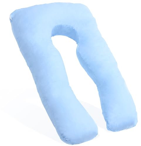 Labtec U Förmiges Schwangerschaftskissen, U Form Ganzkörperkissen, Stillkissen, Seitenschläferkissen, Body Pillow, Kissenbezug ist abnehmbar und waschbar （100% Baumwolle）