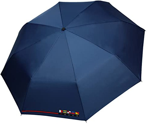 H.DUE.O Ombrello XL Automatico Apri/Chiudi Antivento Alta Resistenza Robusto Uomo Grande da Pioggia Con Fodero Antigoccia Rinforzato Con Cerniera [AUCKLAND] [BLU NAVY]