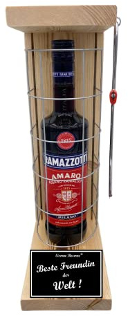 Ramazzotti Geschenk beste Freundin Weihnachten Ramazzotti Eiserne Reserve Gitterkäfig Text s/w Beste Freundin der Welt Kräuterlikör (1 x 0.70 l)