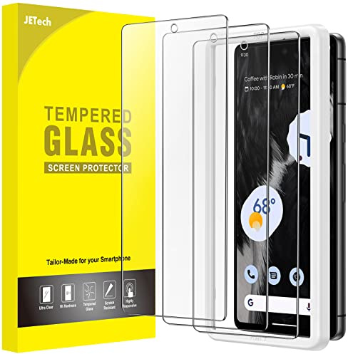 JETech Schutzfolie für Google Pixel 7, 3 Stück | 9H Gehärtetes Glas Displayschutzfolie, HD Klar, Kratzschutz, Einfache Installationshilfe
