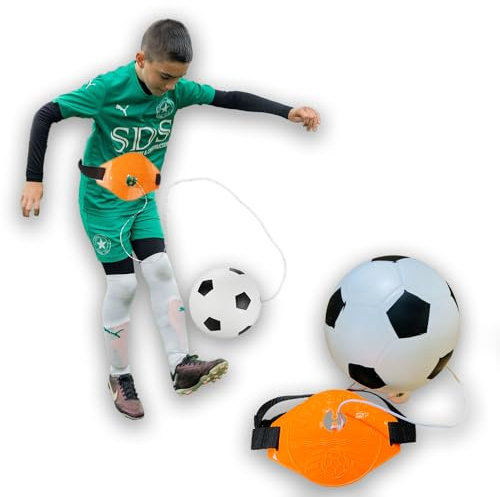 Coo11 Soccer Training Set - Keepy Uppy Solo Trainer, Soccer Ball, Sports Toys for Children, Auxiliary Circling Belt, Kids Football Training Equipment