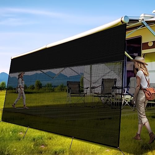 RVINGPRO Toldo para caravana con cremallera, parte superior 600D + parte inferior de malla, kits completos de parasol para remolque y cámper, toldo de 9 pies x 10 pies 3 pulgadas