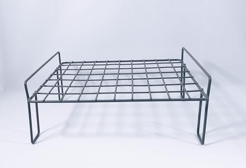Genérico MADA Rejilla de reposteria KELAA, apilable para Ahorrar Espacio resitentes, para Pasteles, Galletas, bizcochos, etc. Fabricado en España (Gris)