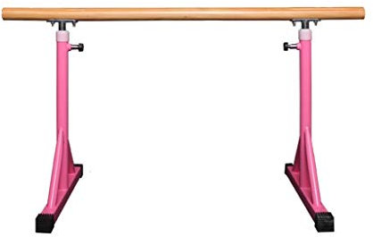 Tanzstange, Ballettstange, mobile Ballettstangen, Tanzstangen, Heimstangen, erweiterbar für Kinder, Erwachsene, Zuhause oder Studio, Tanz mit Dreieck, Verstärkungsunterstützung (rosa 1 m) (rosa 1 m) (