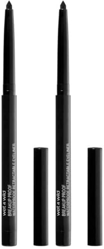Wet n Wild - MEGALAST Retractable Eyeliner - Delineador de Ojos Negro en Gel de Larga Duración hasta 16 Horas - Maquillaje para Ojos - Fórmula Pigmentada sin Manchas - Vegan - Black - 1 Unidad
