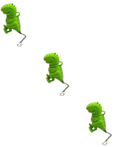 Cabilock 3 Pièces filtre à thé en silicone crépine à billes diffuseur à de thé infuseur à thé réutilisable tamis à thé théière filtre à thé dinosaure passoire à thé dinosaure