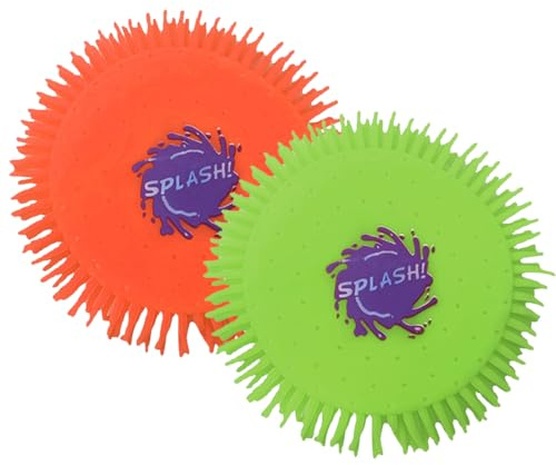 AOEVUIR 2 Pcs Frisbee à Eau Disque de Lancement d'eau Splash Disc Splash Flyer Extra Doux Splash Frisbee Jouet Aquatique Frisbee Disque pour Adultes Enfants Sports Jeux et Amusement en Plein air