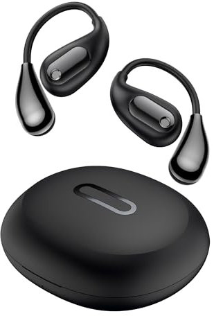 oraolo Écouteurs Intra-Auriculaires Ouverts, Bluetooth 5.4 avec Son stéréo, écouteurs sans Fil avec 30 Heures de Lecture, Charge de Type C, appels HD clairs, contrôle Tactile, écouteurs étanches IPX5