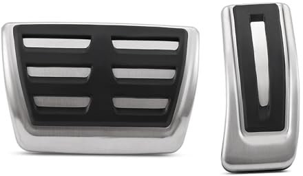 Pedale Abdeckung Für VW Für Golf 8 Mk8 VIII 2019 2020 2021 2022 2023 Edelstahl Auto Pedale Gaspedal Bremse Fuß Rest Pedal Abdeckung ZU Pedalabdeckung Pedalkappen(2 pcs)