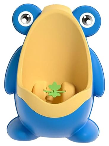 Sharplace Tren para Ir Al Baño de Pie con Forma de Rana, Urinario para Niños, Montaje en Pared con Urinario Objetivo, Tren para Orinal para Niños Y Niños, Azul