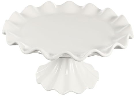 Holibanna Soporte De Pedestal Plato De Frutas Para Fiestas Cerámica Diseño Refinado Para Mesa