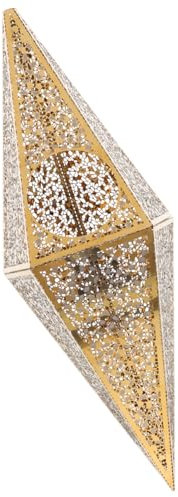 KONTONTY Geometrischer Metall-lampenschirm Für Deckenleuchte Hängelampe Mit Eleganter Hohler Gestaltung Für Schlafzimmer Und Gold Durchmesser