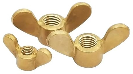 5-15pcs M3 M4 M5 M6 M8 M10 M12 M14 Brass Wing Nuts Copper Butterfly Nuts Hand Tighten Nut(15pcs,M8)