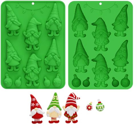 Per Cioccolato Natalizio | Formine In Silicone Per Cioccolatini E Caramelle Di Natale - Utensile Da Forno Con Rilascio Facile Per Dolci Gelatinosi E Pasta Modellabile
