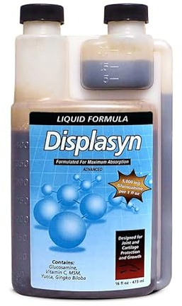 Brock Corporation DisplaSyn, Integratore Liquido per Articolazioni, 473 ml, per Cani e Gatti, con Glucosamina HCl, MSM, Yucca, Antidolorifico e Antinfiammatorio Naturale
