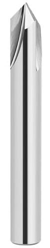 1 Stück Vollhartmetall-3-Schneiden-Fasenfräser for CNC-Bearbeitung von Edelstahl, 90°-Winkel, gerade Schneide(60Degree/Wituout coated,4)