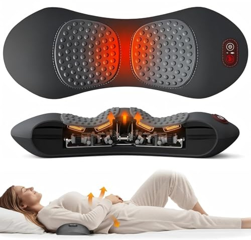 2026 Wirbelfrei - 3 in 1 Therapiekissen, Ergonomisch Ergo Pur Rücken mit Erwärmung, Vibration & Traktion, Ergopur 3-Zonen-Ergoflow Tiefenmassagegerät, Müdigkeit lindern(Klassisches Grau,USB)