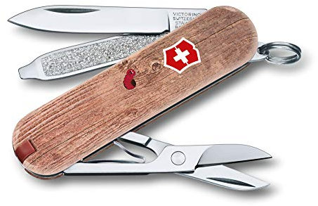Victorinox Adulto Classic, 58 mm, Woodworm Coltello a serramanico, Non Presente, One Size