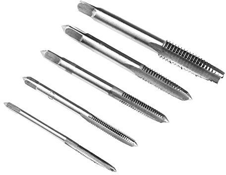 ENET 5 x HSS-Gewindebohrer, metrischer Gewindebohrer, 3 mm, 4 mm, 5 mm, 6 mm, 8 mm, M3-M8