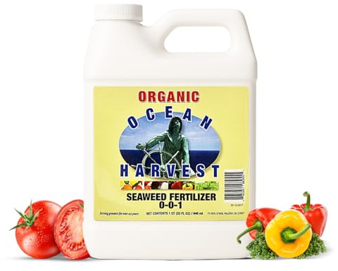 EZ-GRO 0-0-1 Seaweed Fertilizer for Plants – Organic Liquid Plant Food for Indoor & Outdoor Use | Ideal for Vegetables, Trees, Lawns & Shrubs | Promotes Plant & Flower Growth | 32 FL OZ (1 Quart)