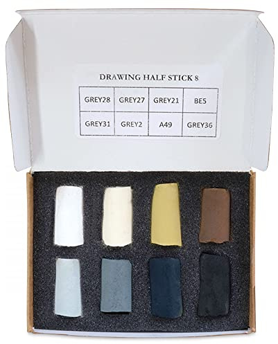 Unison Colour : Soft Pastel : Set of 8 Half Sticks : Drawing