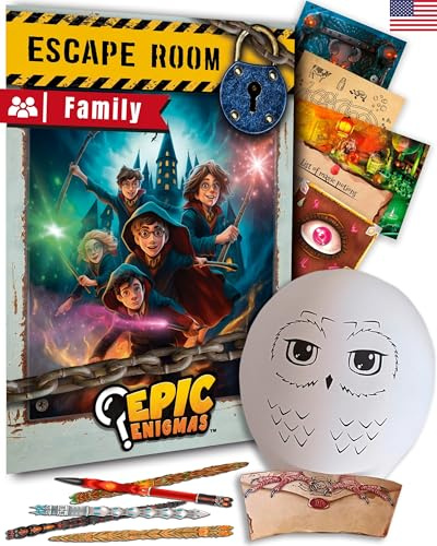 EPIC ENIGMAS | Escape Room Kinderspiel | Familien und Gesellschaftsspiel Rätselspiel | Harry Schnitzeljagd | Brettspiel Schatzsuche | Deutsch | 5-12 Jahre | 1-5 Spieler