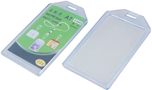 XYWHPGV Geschäftsausweis-Kartenhalter aus Weichplastik, 2 Stück, Blau Clear(4240d ed9d3 66af3 ad280 27a82 b6f91